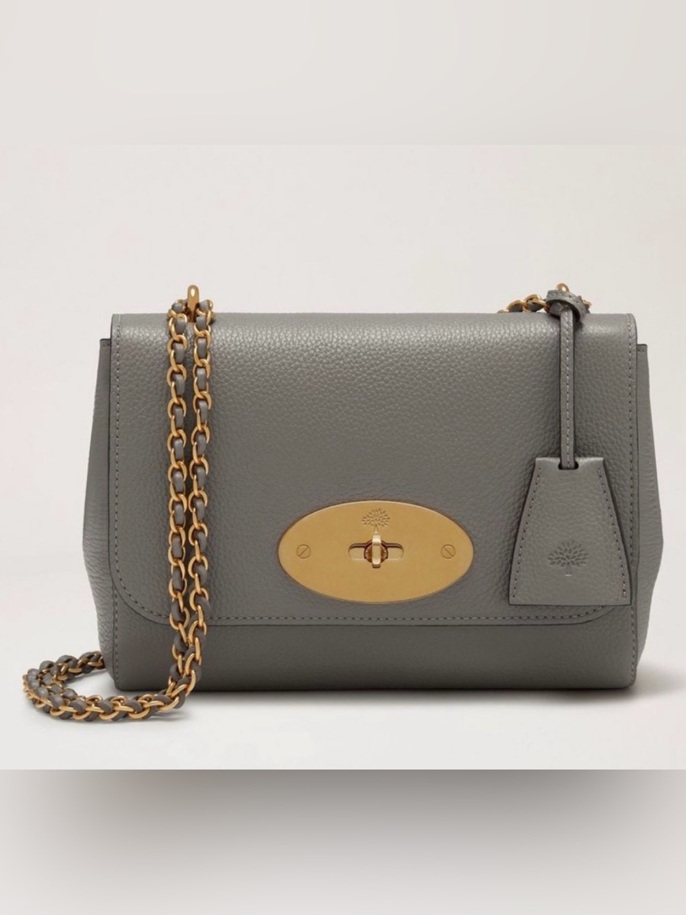 Mulberry Lily Charcoal Small Classic Grain Leather Bag